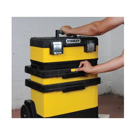 stanley metal plastic tool box|stanley rolling tool box metal.